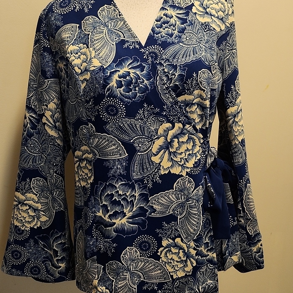 Linea by Louis Dell'Olio Faux Wrap Floral